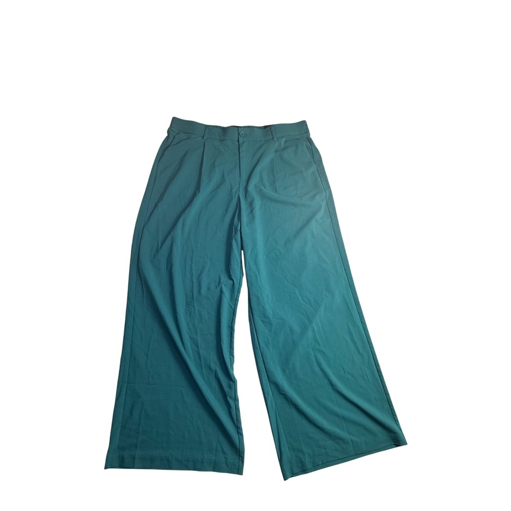 Torrid Studio Teal Green Wide Leg Trousers Plus Size 20 High Rise Pants NEW-2318